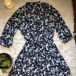 Navy and White Xhilaration Wrap Dress